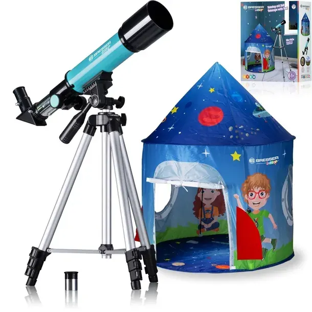 Teleskop AR 50/360 AZ (1”) JUNIOR, niebieski z namiotem