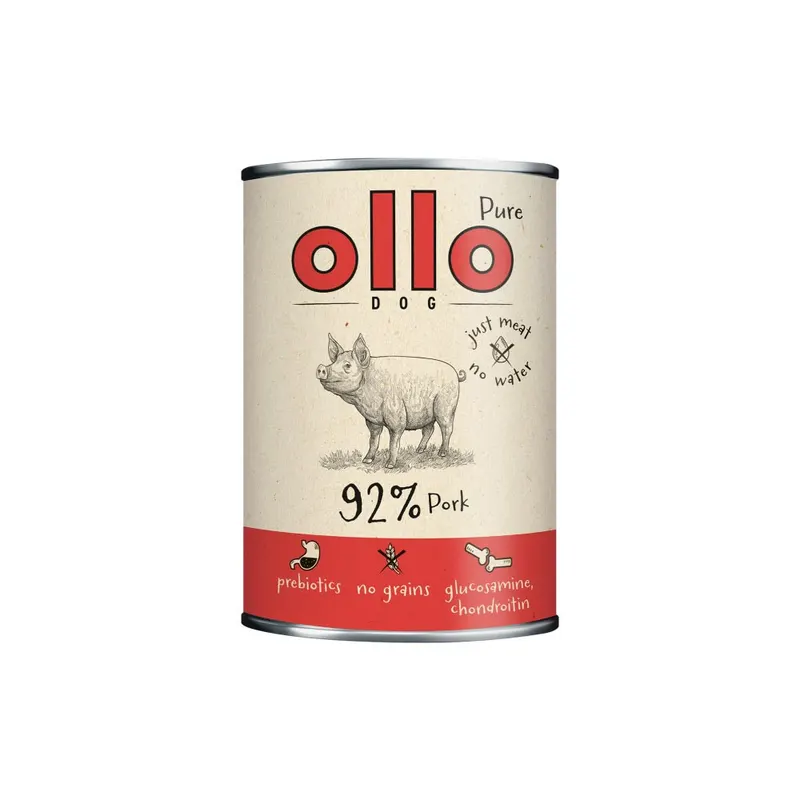 OLLO Pure Wieprzowina Mono - mokra karma dla psa - 850g