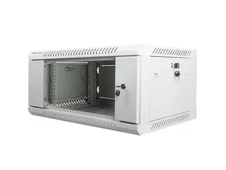 Lanberg Szafa instalacyjna wisząca 19 cali 4U 600X450mm szara (drzwi szklane)