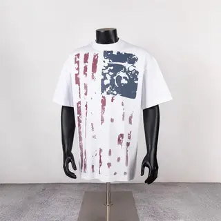 Thug club streetwear rough and dirty faded and blurry printed T-shirt loose fit for both men and women trendy style