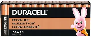 24x BATERIE ALKALICZNE AAA R3 ORYGINALNE DURACELL