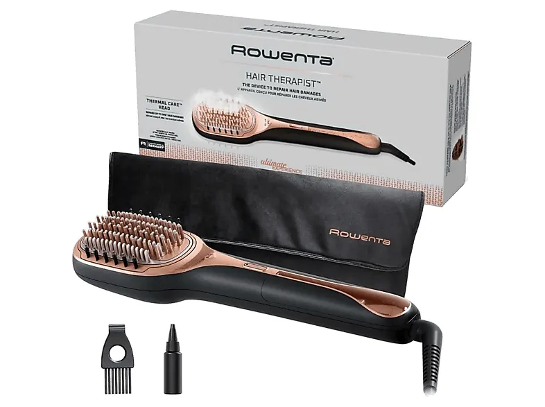 Szczotka do włosów ROWENTA Hair Therapist CF9940F0 Czarno-miedziany