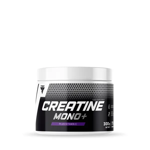 Monohydrat kreatyny z witaminą C | CREATINE MONO+ - Smak zielonego jabłka - 300 g