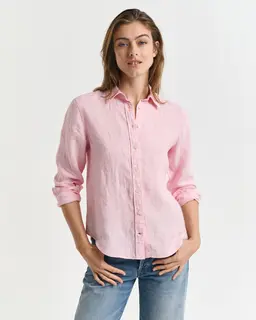 Gant Koszula Damska Z Długim Rękawem Regular Fit Różowa
