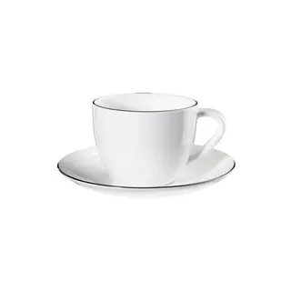 Filiżanka do cappuccino ze spodkiem Asa Selection À Table Ligne Noire, 250 ml