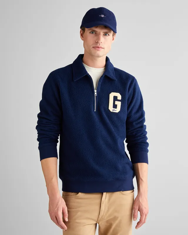 Gant Męska Granatowa Bluza Regular Fit