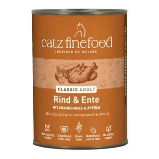 Korzystny pakiet catz finefood, 12 x 400 g - Wołowina z kaczką