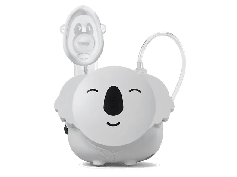 Inhalator dziecięcy FLAEM Koala z nebulizatorem RF7 + 3 maski Szary