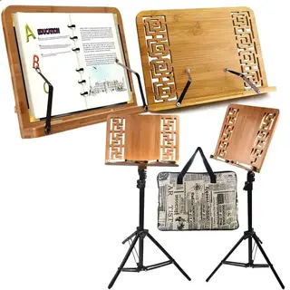 PULPIT DO NUT DREWNIANYT Z ZACISKAMI STALOWY STATYW SOLIDNY POKROWIEC ETUI