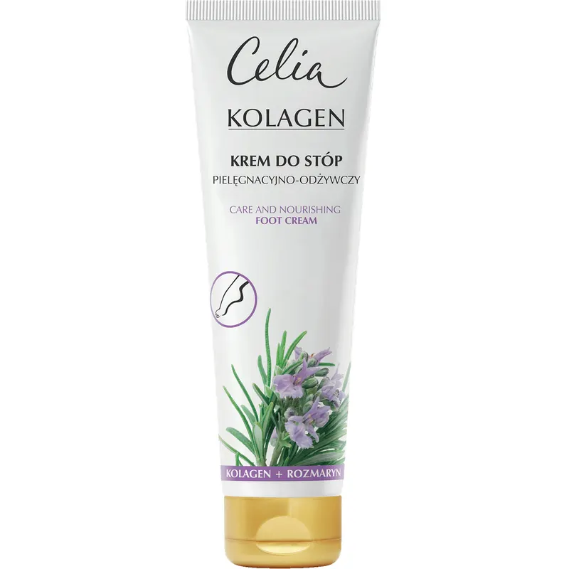 Celia Kolagen krem do stóp z kolagenem, rozmarynem, mocznikiem i masłem kakaowym do suchej skóry 125 ml