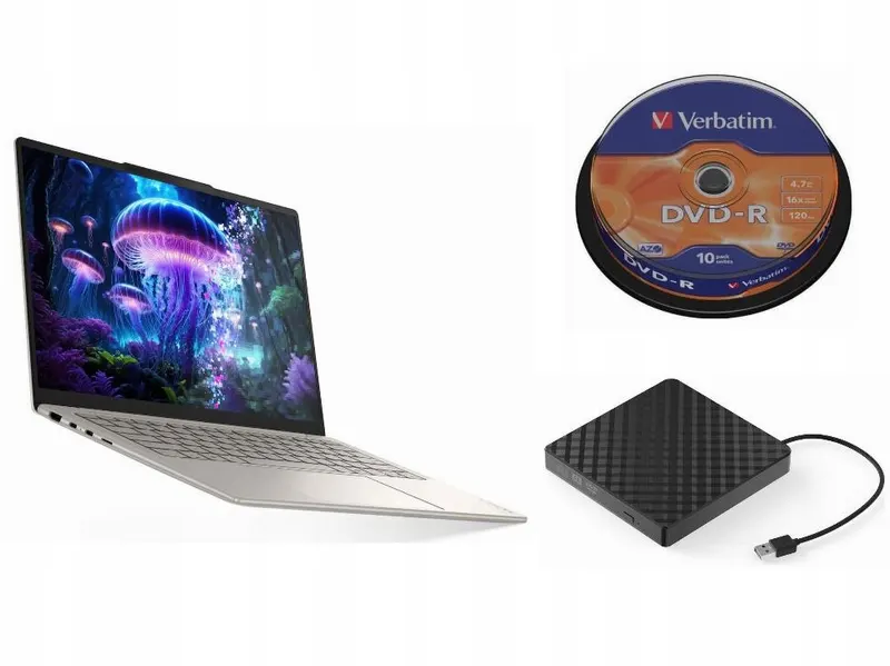 Laptop Lenovo Windows 11 Home Intel Core Ultra 5 Zewnętrzny Napęd DVD