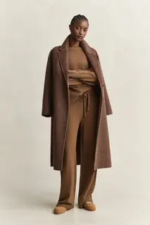 Gant Spodnie Damskie Straight Fit Khaki