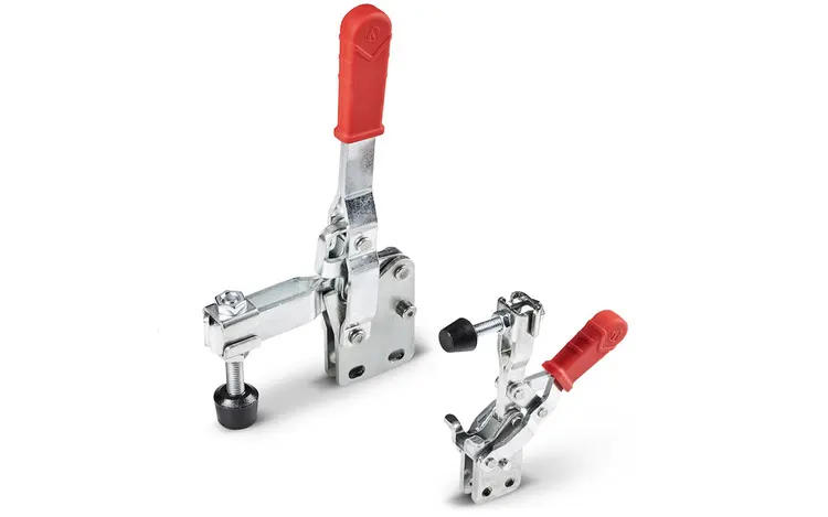 Docisk szybkomocujący pionowy z przylgą pionową oraz wertykalnym dociskaczem Ht-155mm, F1-125kg