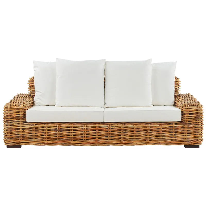 Sofa trzyosobowa dla 3 osób rattan naturalny forli