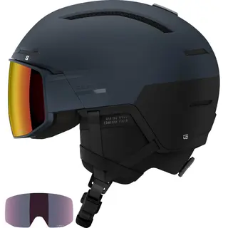 Salomon Driver Prime Sigma Plus, kask narciarski z wizjerem, granatowy