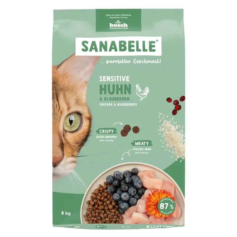 Sanabelle Sensitive, kurczak i jagody - 8 kg