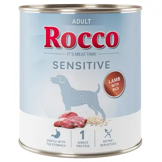 Megapakiet: Rocco Sensitive, 24 x 800 g - Nowa receptura: jagnięcina z ryżem