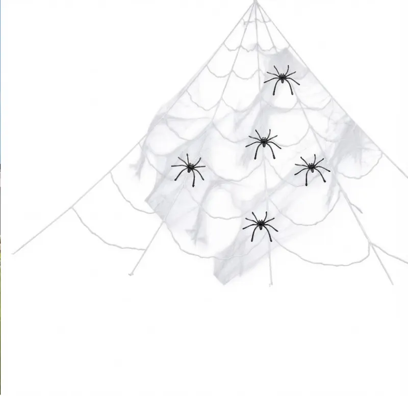 ZESTAW PAJĘCZYNY TRÓJKĄTNEJ DEKORACJA DOMU NA HALLOWEEN 5 M