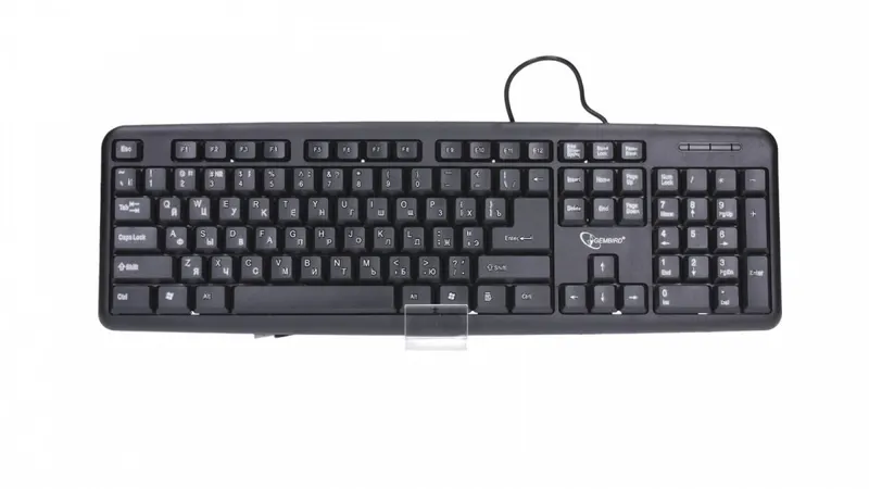 Gembird Klawiatura standardowa USB Cyrylica KB-U-103-RU czarna