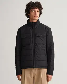 Gant Kurtka Męska Z Zamkiem Regular Fit Czarna