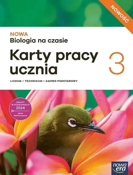 NOWA Biologia na czasie 3. Liceum i technikum. Karty pracy ucznia. ZP