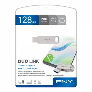 PNY Pendrive 128GB USB 3.2 Duo-Link P-FDI128DULINKTYC-GE