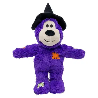 KONG WildKnots Halloween zabawka dla psa, niedźwiadek-czarownica, fioletowa - Dł. x szer. x wys.: ok. 25,5 x 23 x 8 cm