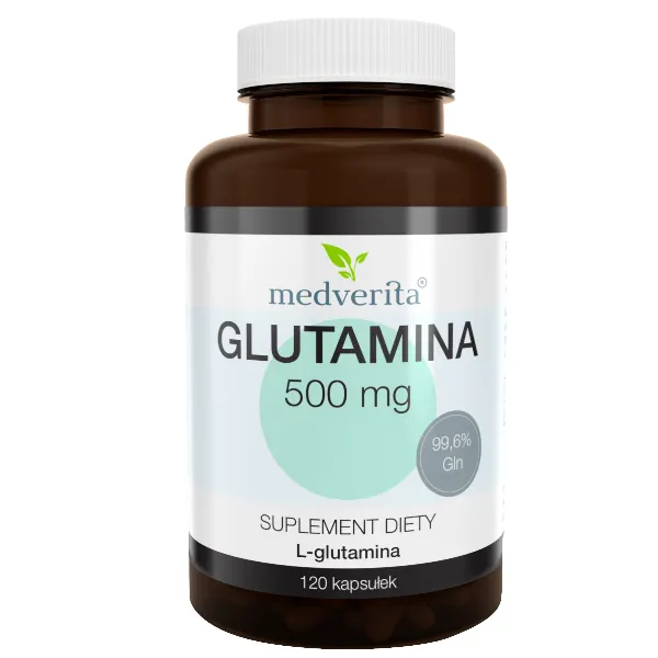 Aminokwasy Glutamina MEDVERITA Glutamina 500mg 120kaps