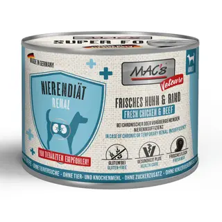 Korzystny pakiet MAC's Dog Vetcare Nierendiät, 24 x 200 g - Kurczak i wołowina