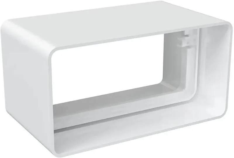 BIAŁE RURY WENTYLACYJNE Z PCV I ZŁĄCZE PŁASKO KANAŁOWE 110X55MM