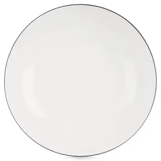 Talerz obiadowy głęboki porcelanowy biały DECORA 20 cm, 600 ml