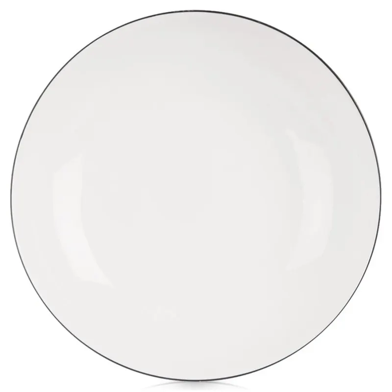 Talerz obiadowy głęboki porcelanowy biały DECORA 20 cm, 600 ml