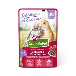 Korzystny pakiet GranataPet Delicatessen w sosie, 24 x 100 g - Drób i kacze serca