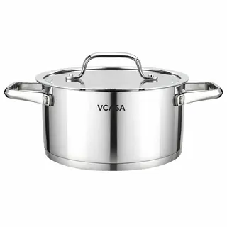 Garnek Vcasa Amara 18 Cm 2,6L Z Pokrywką Do Odcedzania Stal Nierdzewna 304
