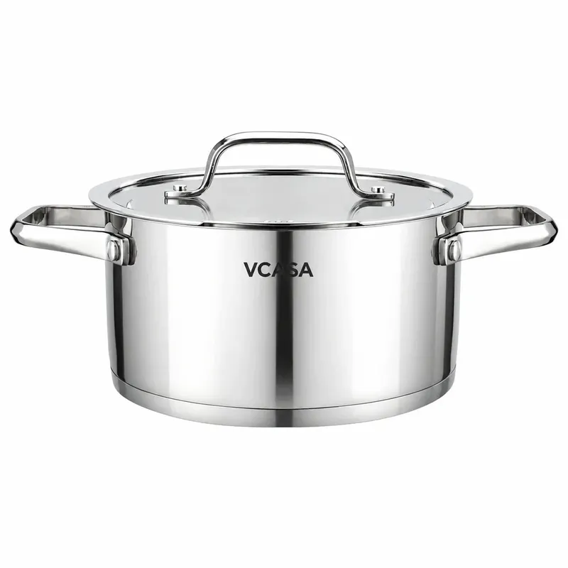 Garnek Vcasa Amara 18 Cm 2,6L Z Pokrywką Do Odcedzania Stal Nierdzewna 304