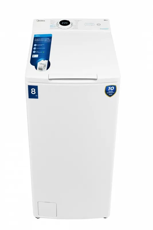 Midea Pralka ładowana od góry MF100T80B/W-PL