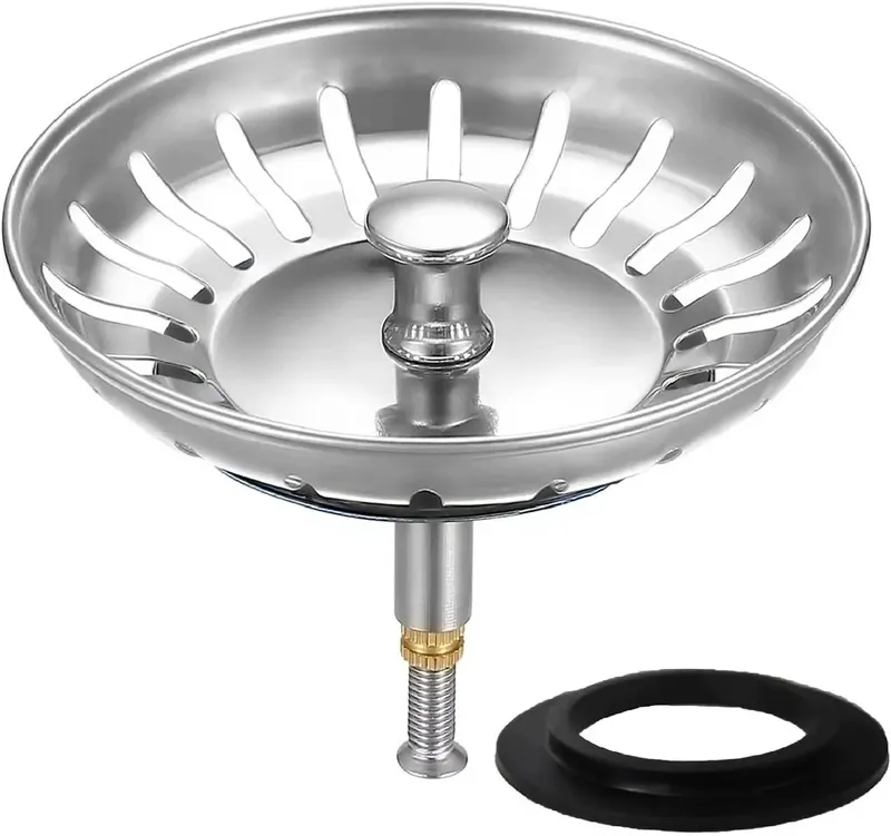 SITKO ODPŁYWOWE ZLEWU KUCHENNEGO 79-80MM STAL NIERDZEWNA REGULOWANE