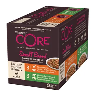 Wellness Core Savoury Medleys Small Breed - Farmer Selection, 6 x 85 g