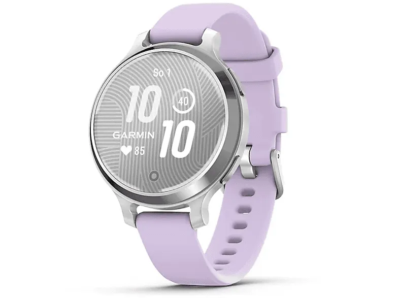 Smartwatch GARMIN Lily 2 Active Srebrny 38mm 010-02891-01 z paskiem silikonowym w kolorze Purple Jasmine