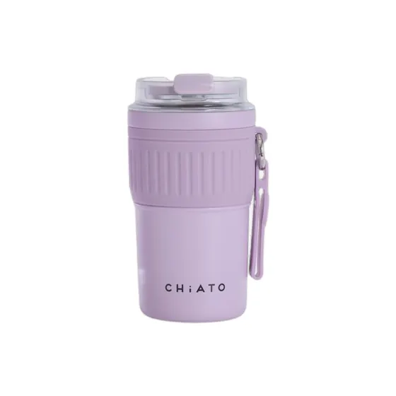 Podróżny kubek termiczny CHiATO Home hotSIP Soft Lavender, 400 ml – lawendowy