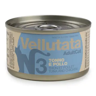 Natural Code Velouté Can, 6 x 85 g - Tuńczyk i kurczak