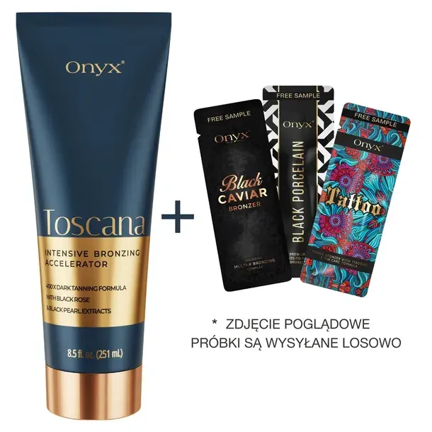 Onyx Toscana wzmacniający przyspieszacz brązujący do opalania +próbki