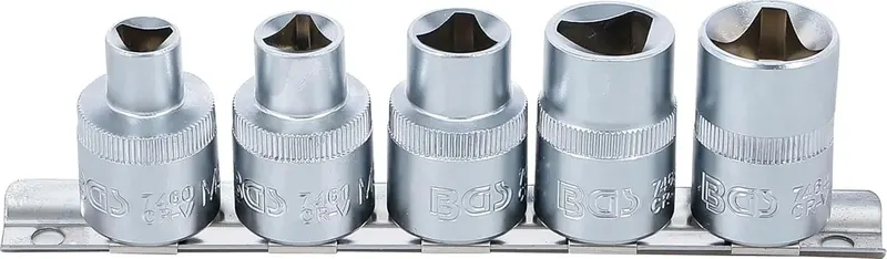 ZESTAW NASADEK TRÓJKĄTNYCH M5-M12 5 SZT CHROME RADEŁKOWANE