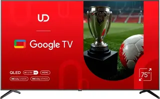 TELEWIZOR QLED UD 75 CALI UHD 4K GOOGLE SMART TV DOLBY ATMOS HDR+ HEVC WIFI