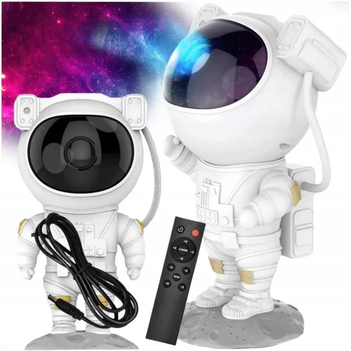 Projektor gwiazd Astronauta rzutnik LED Lampka Nocna laser pilot