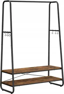 Wieszak DRĄŻEK stojący 160cm NA UBRANIA GARDEROBA 2 półki NA BUTY LOFT