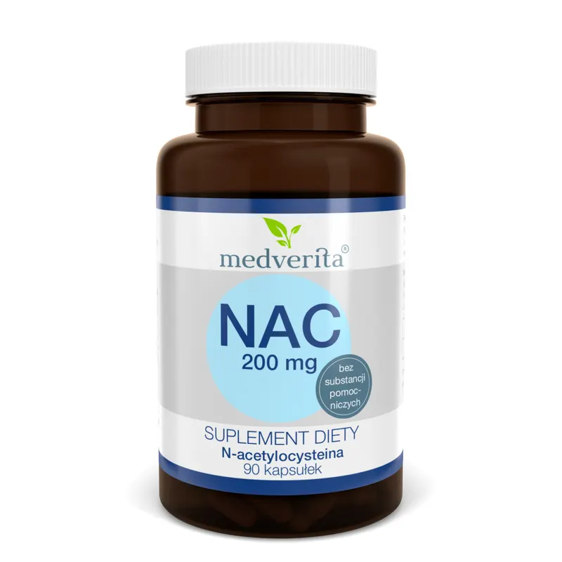 Aminokwasy N-acetyl-L-cysteina MEDVERITA NAC 200mg 90kaps