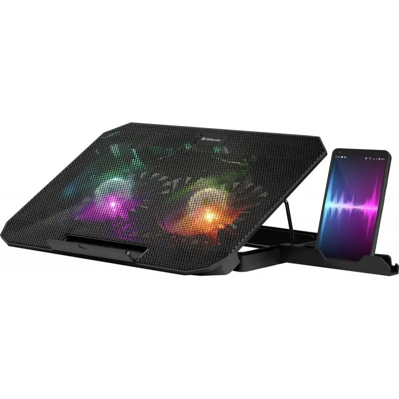 Defender Podstawka chłodząca NS-510 2W 2XUSB RGB 15.6 cala