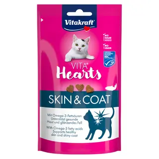 Vitakraft Vita Hearts Skin & Coat - Łosoś, 40 g