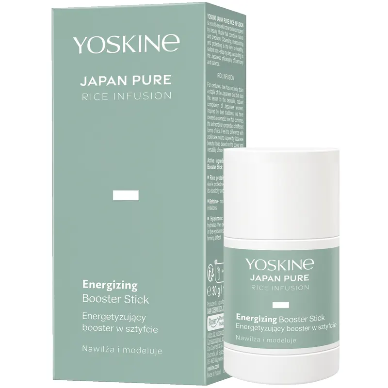 Yoskine Japan Pure Rice Infusion energetyzujący booster serum w sztyfcie z proteinami ryżowymi, betainą i kwasem hialuronowym 30 ml
